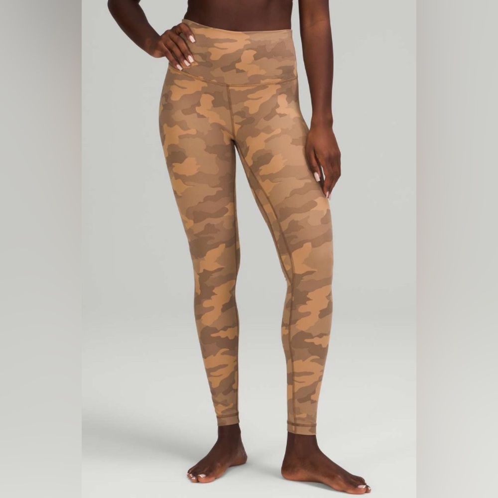 NWOT Lululemon Align High-Rise Pant 25" Heritage 365 Camo Beige Multi